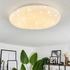 Plafonnier Esgos LED Blanc, 1 lumière, Télécommandes