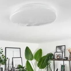 Plafonnier Esgos LED Blanc, 1 lumière, Télécommandes