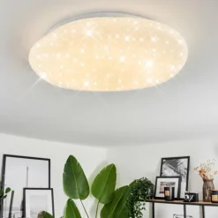 Plafonnier Esgos LED Blanc, 1 lumière, Télécommandes