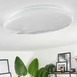 Plafonnier Esgos LED Blanc, 1 lumière, Télécommandes