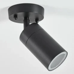 plafonnier extérieur Bessiebelle Noir, Blanc, 1 lumière