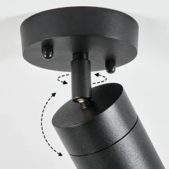 plafonnier extérieur Bessiebelle Noir, Blanc, 1 lumière