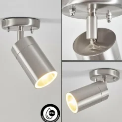 plafonnier extérieur Bessiebelle Acier inoxydable, Blanc, 1 lumière