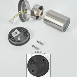 plafonnier extérieur Bessiebelle Acier inoxydable, Blanc, 1 lumière