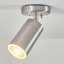 plafonnier extérieur Bessiebelle Acier inoxydable, Blanc, 1 lumière