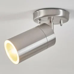 plafonnier extérieur Bessiebelle Acier inoxydable, Blanc, 1 lumière