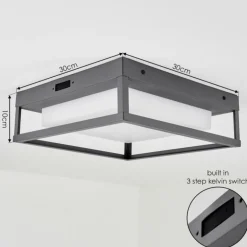 plafonnier extérieur Nonza LED Anthracite, 1 lumière