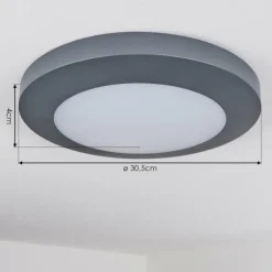 plafonnier extérieur Durivier LED Anthracite, 1 lumière