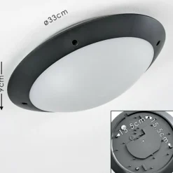 plafonnier extérieur Grafton Anthracite, 2 lumières