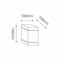 plafonnier extérieur KS Verlichting Sigma Noir, Blanc, 1 lumière