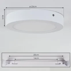 plafonnier extérieur Leto LED Blanc, 1 lumière