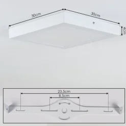 plafonnier extérieur Leto LED Blanc, 1 lumière