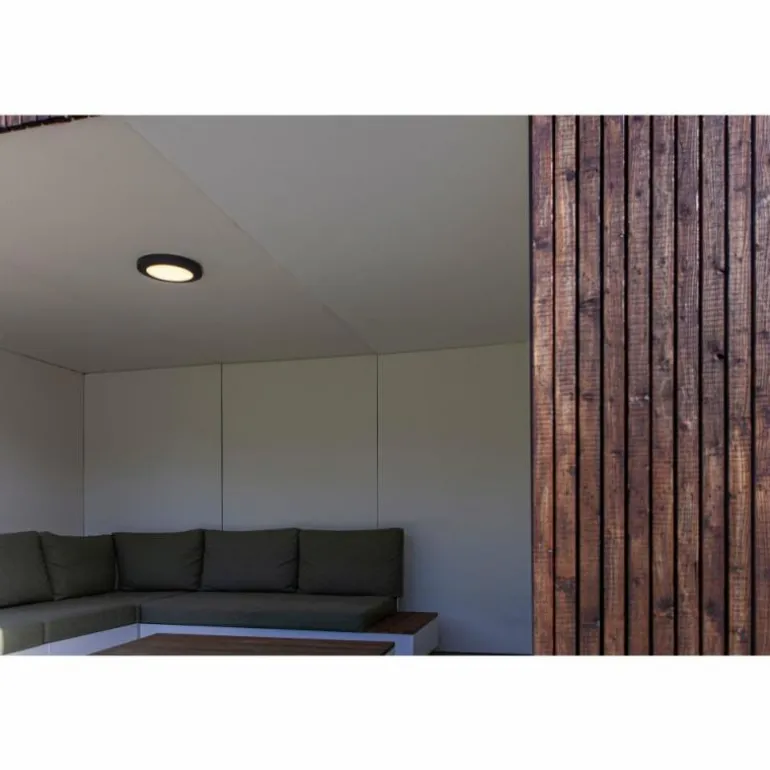 plafonnier extérieur Lutec Kayah LED Anthracite, 1 lumière