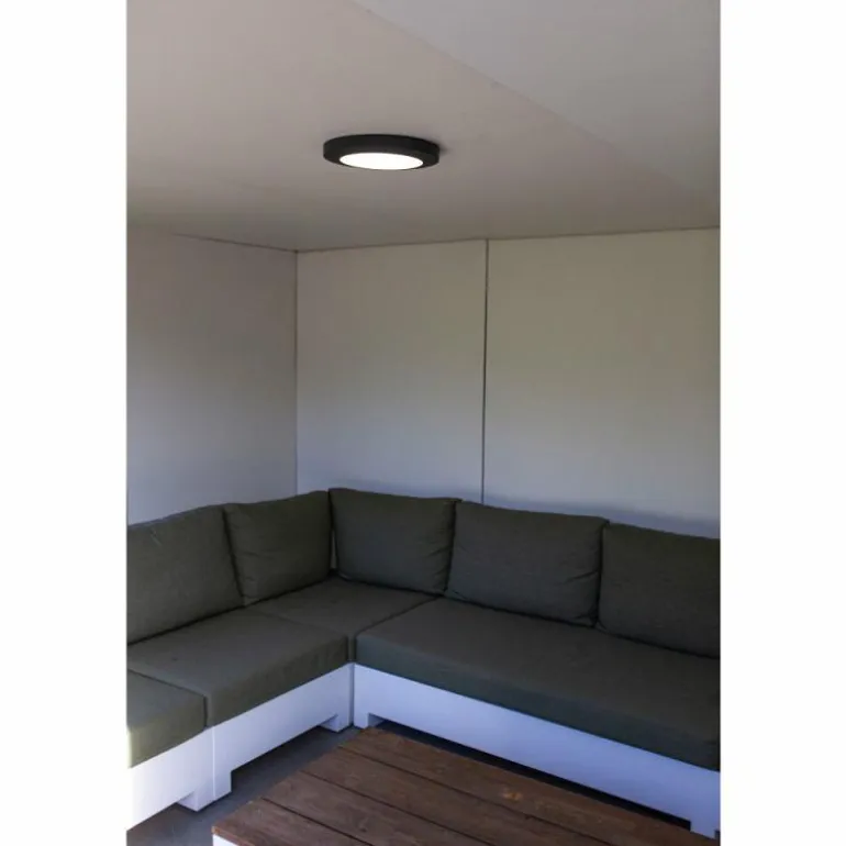 plafonnier extérieur Lutec Kayah LED Anthracite, 1 lumière