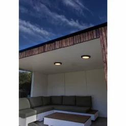 plafonnier extérieur Lutec Kayah LED Anthracite, 1 lumière