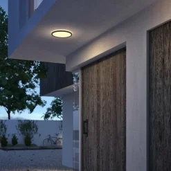 plafonnier extérieur Philips Superslim LED Noir, 1 lumière