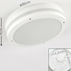 plafonnier extérieur Wollongong LED Blanc, 1 lumière