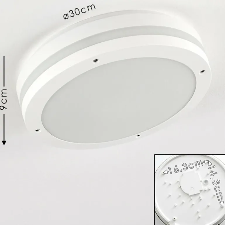 plafonnier extérieur Wollongong LED Blanc, 1 lumière
