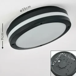 plafonnier extérieur Wollongong LED Anthracite, 1 lumière
