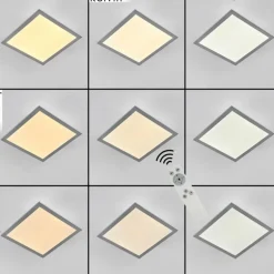 Plafonnier Farc LED Argenté, 1 lumière, Télécommandes