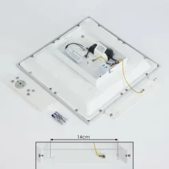 Plafonnier Farc LED Argenté, 1 lumière, Télécommandes