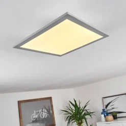 Plafonnier Farc LED Argenté, 1 lumière, Télécommandes