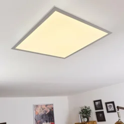 Plafonnier Farc LED Argenté, 1 lumière, Télécommandes