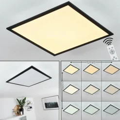 Plafonnier Farc LED Noir, Blanc, 1 lumière, Télécommandes