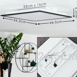 Plafonnier Farc LED Noir, Blanc, 1 lumière, Télécommandes