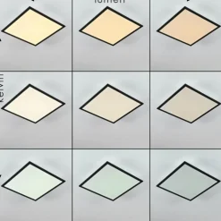 Plafonnier Farc LED Noir, Blanc, 1 lumière, Télécommandes