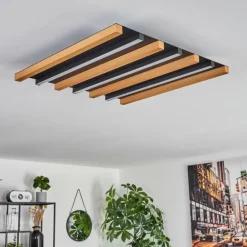 Plafonnier Favorina LED Écru, Noir, 1 lumière, Télécommandes