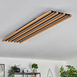 Plafonnier Favorina LED Écru, Noir, 1 lumière, Télécommandes