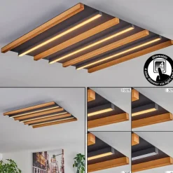 Plafonnier Favorina LED Écru, Noir, 1 lumière