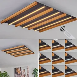 Plafonnier Favorina LED Écru, Noir, 1 lumière, Télécommandes