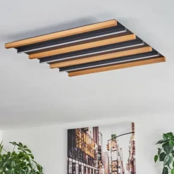 Plafonnier Favorina LED Écru, Noir, 1 lumière, Télécommandes