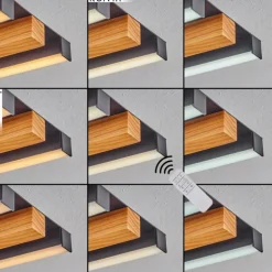 Plafonnier Favorina LED Écru, Noir, 1 lumière, Télécommandes