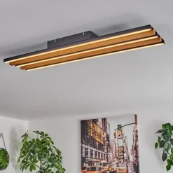 Plafonnier Favorina LED Écru, Noir, 1 lumière, Télécommandes