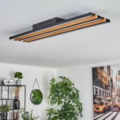 Plafonnier Favorina LED Écru, Noir, 1 lumière, Télécommandes