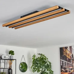 Plafonnier Favorina LED Écru, Noir, 1 lumière, Télécommandes