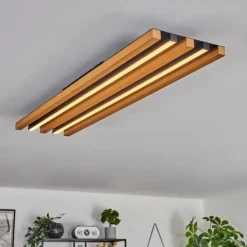 Plafonnier Favorina LED Écru, Noir, 1 lumière, Télécommandes