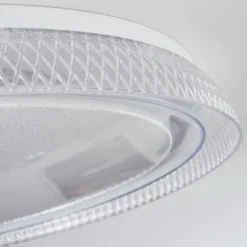 Plafonnier Feletto LED Transparent, Blanc, 1 lumière, Télécommandes