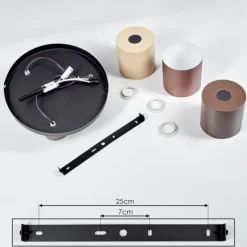 Plafonnier Fessade Beige, Brun, Bronze, 3 lumières