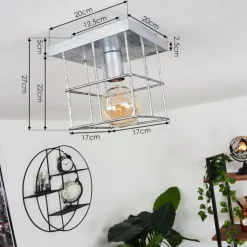 Plafonnier Fevaag Argenté, 1 lumière