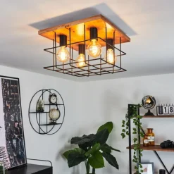 Plafonnier Fevaag Écru, Noir, 4 lumières