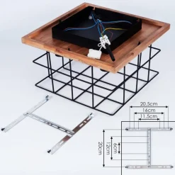 Plafonnier Fevaag Écru, Noir, 4 lumières