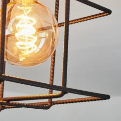 Plafonnier Fevaag Écru, Noir, 4 lumières