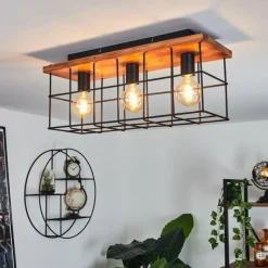 Plafonnier Fevaag Écru, Noir, 3 lumières