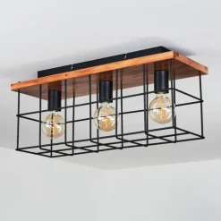 Plafonnier Fevaag Écru, Noir, 3 lumières