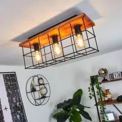 Plafonnier Fevaag Écru, Noir, 3 lumières