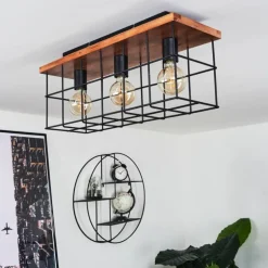 Plafonnier Fevaag Écru, Noir, 3 lumières